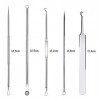 LacyMC 5 Pièces Blackhead Remover Outil,Kit Extracteur Point Noir Professional Tire Comédon Suppression dAcné Outil Manuel,P ...