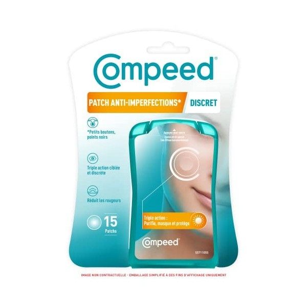 Compeed - Patchs anti-imperfections* Discrets – patchs hydrocolloïdes - Idéal pour une utilisation discrète de jour - pour im