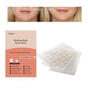 Patch Bouton Lopsx Patch Acne Autocollants pour pimple patchs Hydrocolloïdes Couverture Invisible pour Imperfections Sans Cru...