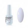 Vishine Vernis à ongles 8ml Semi-permanent Gel Polish UV LED Soak Off Manucure Blanc Pur 1323