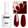 Vishine Vernis Gel Bordeaux 16ml Soak Off UV LED Nail Art Vernis à Ongles Gel Semi-Permanent Gel Polish Usage Professionnel d