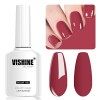 Vishine Vernis Gel Bordeaux 16ml Soak Off UV LED Nail Art Vernis à Ongles Gel Semi-Permanent Gel Polish Usage Professionnel d