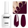 Vishine Vernis Gel Bordeaux 16ml Soak Off UV LED Nail Art Vernis à Ongles Gel Semi-Permanent Gel Polish Usage Professionnel d