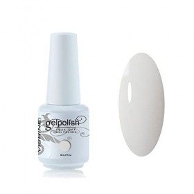 Vishine Vernis à ongles 8ml Semi-permanent GelPolish Soak-off UV LED Manucure Vernis Gels Blanc 1421