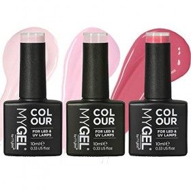 MyGel de MYLEE Vernis à Ongles en Gel - The Pinks Trio 3x10ml UV/LED Nail Art Manucure et Pédicure, Usage Professionnel dan