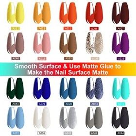 TORMAY 23 Pcs 20 Couleurs + 3 Base et Top Coat , Lot Vernis Gel Semi Permanent UV LED Vernis à Ongles Semi-permanents Soak O