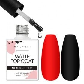 Makartt Couche de Finition Mate, Vernis à Ongles en Gel Transparent,Vernis à ongles sans Essuyage pour Vernis à Ongles, Gel T