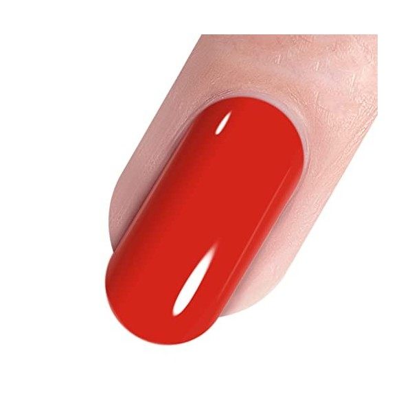 Vishine 8ml Vernis à Ongles Gel Semi Permanent UV LED aux 298 Couleurs Divers pour Nail Art Manucures Orange rougeâtre 019