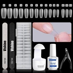 Vishine Kit manucure 54W UV/LED Lampe Machine vernis gel semi permanent, 6 Couleurs Vernis à ongles Semi Permanent,Top Base C