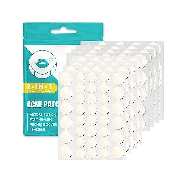 264PCS Patch Bouton Pimple Patches Hydrocolloïde Acné Patch Invisible Naturel Acné Patch Avec Huile De Tea Tree Et Acide Sali...