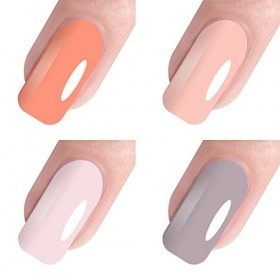 Vishine Vernis Gel Semi-Permanent, lot de 6 Couleurs Gris Nu Paillette Vernis à Ongles Gel UV LED Soak Off Ensemble Couleurs 