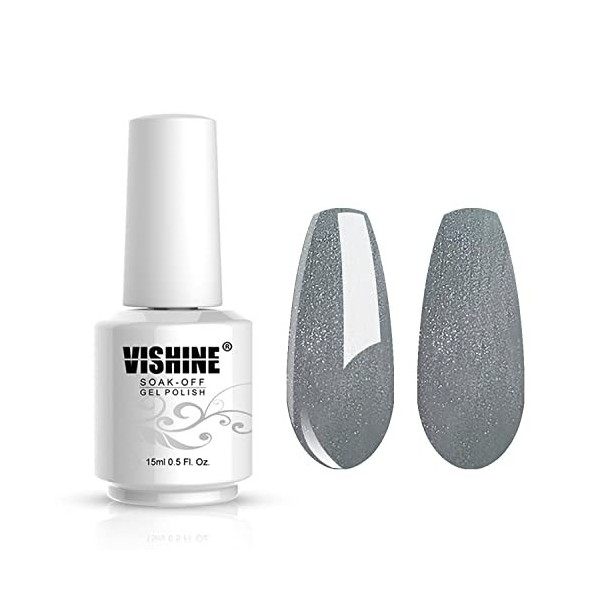 Vishine Vernis à ongles 15ml Vernis Gel Semi-permanent Gel Polish Soak-off UV LED Manucure Vernis Gels 1 Couleur 5096