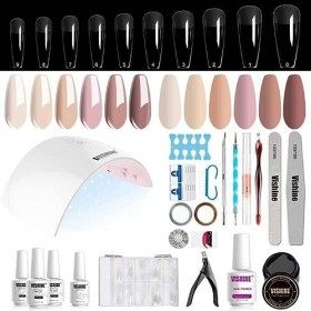 Vishine Nouveauté Kit Complet Vernis Semi Permanent 36W Lampe UV LED Pour Sécher Vernis à Ongle Soak Off UV Gel Base Top Coat