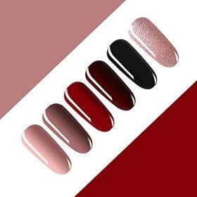 Vishine Vernis Gel Semi Permanent UV LED Vernis à Ongles Gel Soak Off Lot 6 Couleurs 8ml Kit Débutant