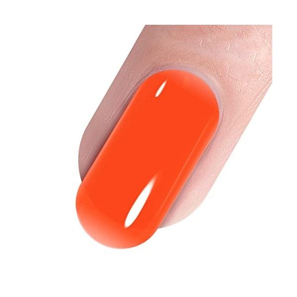 Vishine Vernis à ongles 8ml Semi-permanent Soak-off UV LED Nail Art Manucure Base Top Coat Orange vif 1559