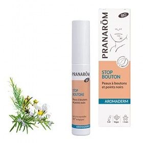 Pranarôm Sérum Boutons Bio Peaux à Boutons et Points Noirs Adapté pour la peau grasse Aromaderm 5 ml Crème Jour et Nuit