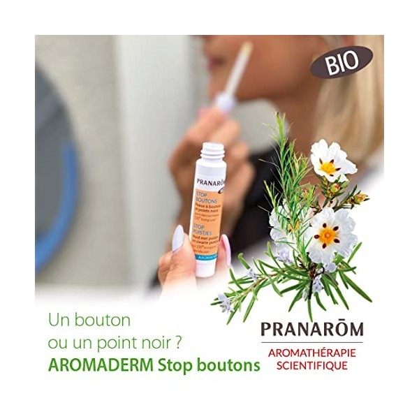 Pranarôm Sérum Boutons Bio Peaux à Boutons et Points Noirs Adapté pour la peau grasse Aromaderm 5 ml