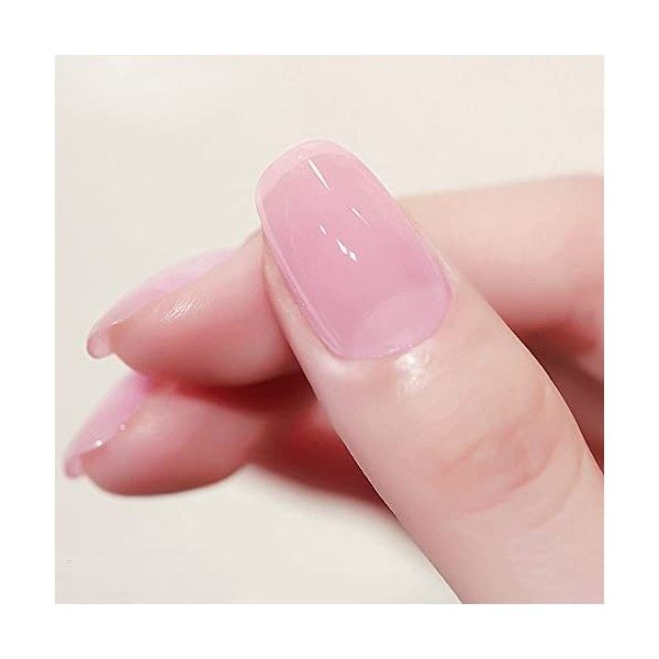 Vishine Vernis à ongles Gel 15ml, Couleur Naturelle Nu Rose Transparent Soak Off UV LED Vernis Gel Semi-permanent Nail Art po