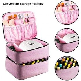 Sac de Rangement de Vernis à Ongles Tente Le Sac de séchoir à Ongles 30 Bouteilles avec diviseurs réglables Boîte de boîtier 
