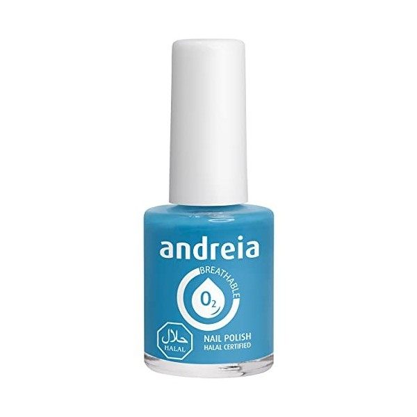 Andreia Vernis Halal - Vernis à Ongles Végétalien Brillant, Perméable & Respirant Conforme aux Exigences Halal - Haute Qualit