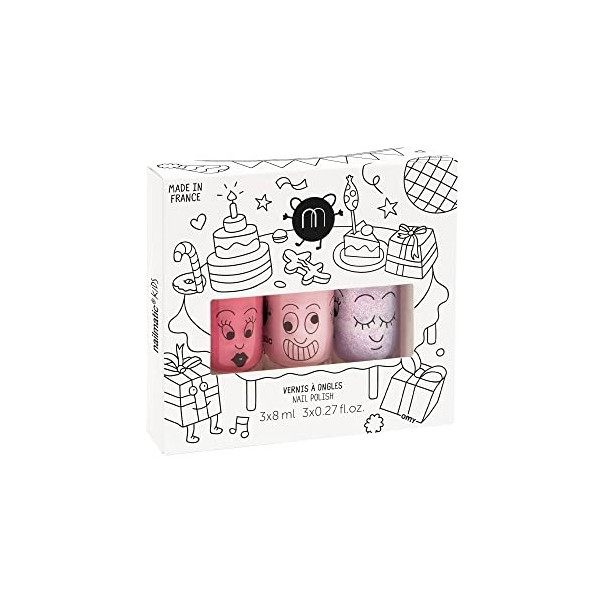 Nailmatic Kids Coffret Vernis Enfant Mermaid - 3 Vernis à LEau Enfant - Maquillage Enfant dès 3 ans - Vernis Enfant Fille No