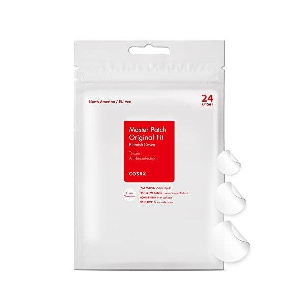 COSRX Master Patch Origial Fit 24 Patch Bouton | Pansement ADF hydrocolloïde | Patch traitement efficace anti-acné Crème Jour...