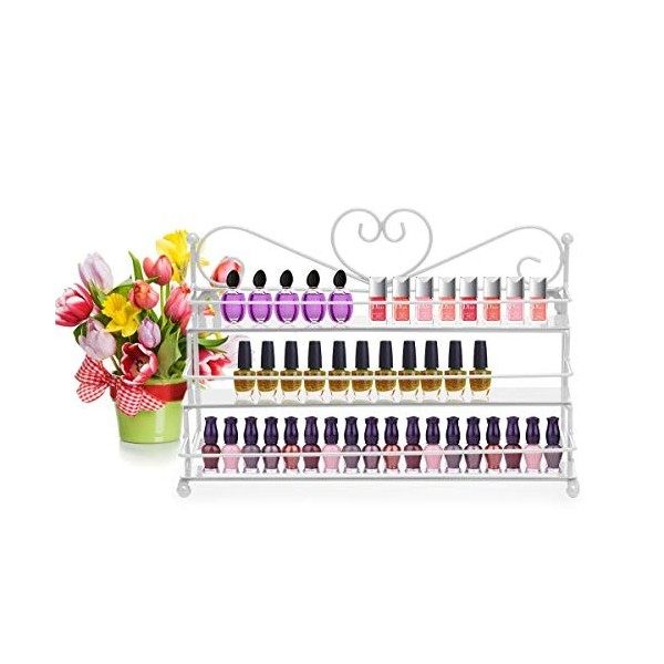 Dazone 3 Niveaux Étagère à Vernis à Ongles Organisateur de Maquillage Rangement Maquillage Cosmétiques Support Rouge à Lèvres