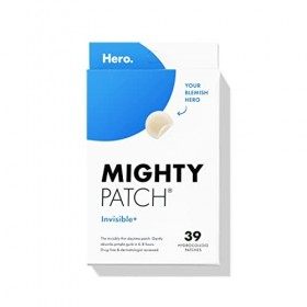 Mighty Patch Invisible Hydrocolloid Acne Pimple Patch Ultra Thin Spot Treatment 39 count for Face and Day, Vegan, Cruelty-F