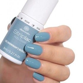 alessandro Striplac Peel or Soak - Végétalien SNOWMAN`S BLESSING - Vernis à ongles LED bleu gris - Pour des ongles parfaits e