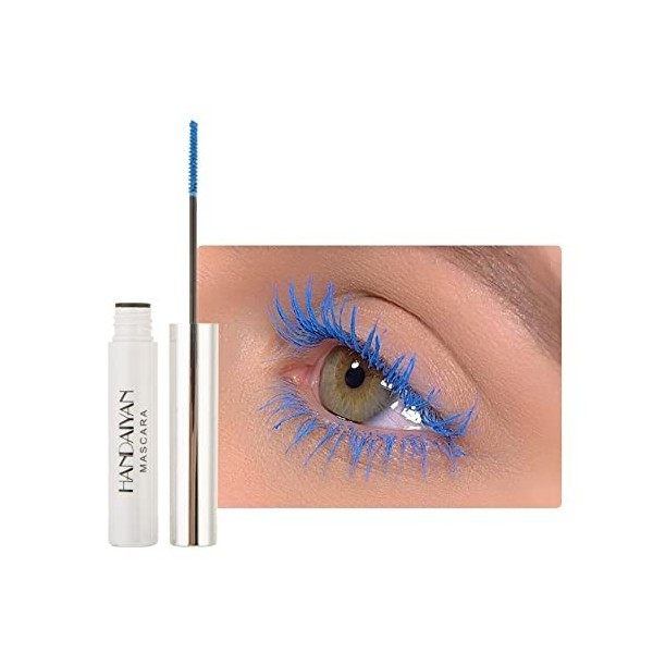 Allbestaye Mascara coloré imperméable pinceau fin Cils verts noirs et blancs maquillage longue tenue