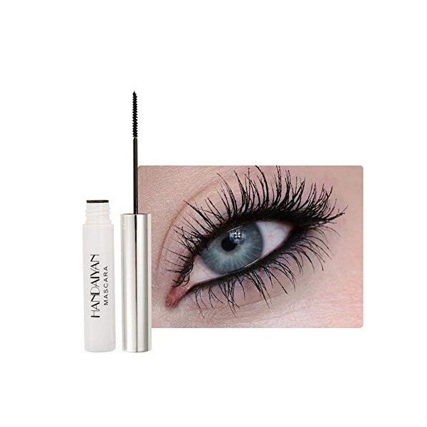 Allbestaye Mascara coloré imperméable pinceau fin Cils verts noirs et blancs maquillage longue tenue