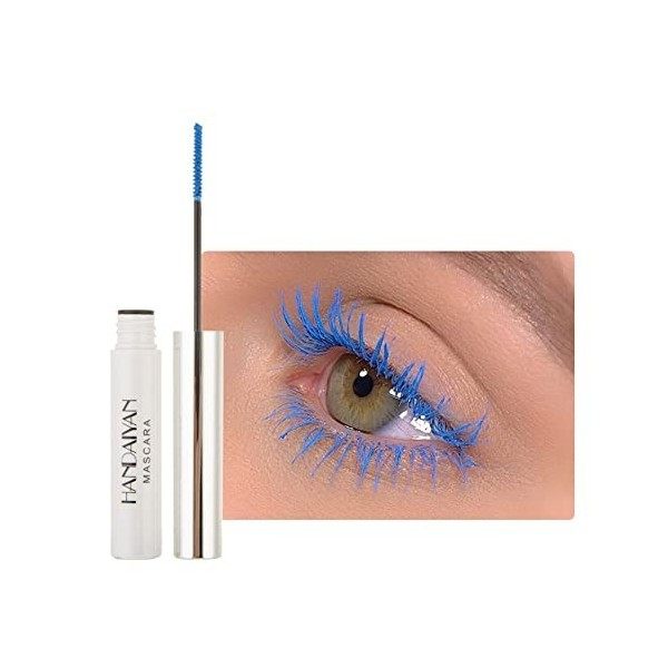 12 Colors Waterproof Mascara Non-Dizzy Long-Lasting Mascara Bleu Blanc Violet Vert Eyelash Eye Makeup