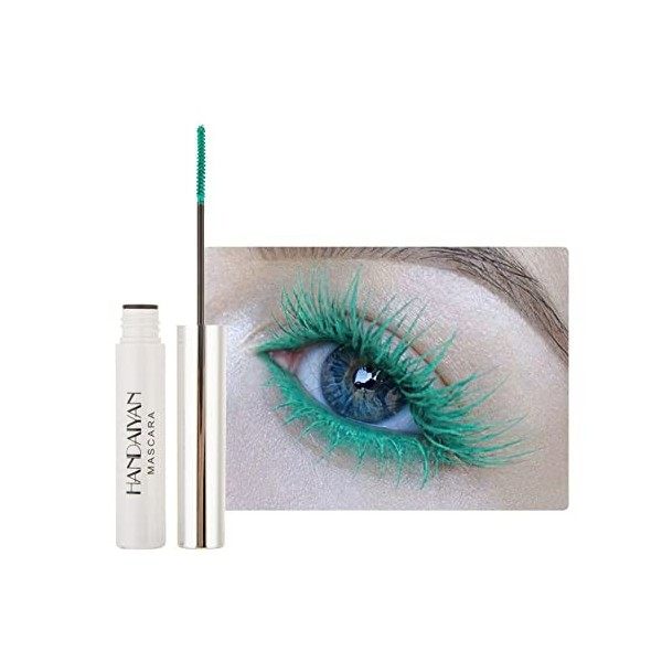 12 Colors Waterproof Mascara Non-Dizzy Long-Lasting Mascara Bleu Blanc Violet Vert Eyelash Eye Makeup