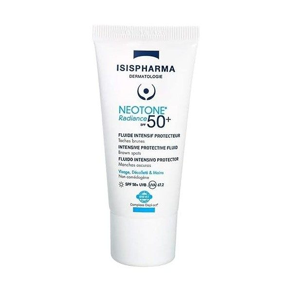 Isispharma - Neotone Radiance SPF 50+ Anti Taches Brunes - Fluide Intensif Protecteur - Soin Solaire Haute Tolérance - 30 ml ...