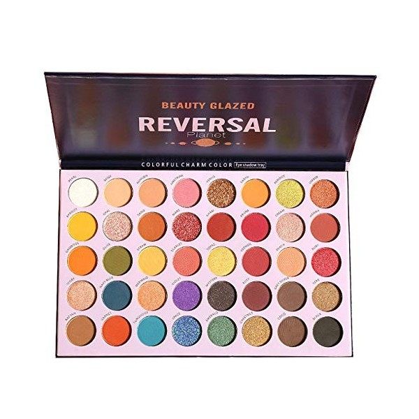 Beauty Glazed 40 Inverser la couleur Palette de fard à paupières Planet Maquillage des yeux Imperméable Minérale Poudre brill