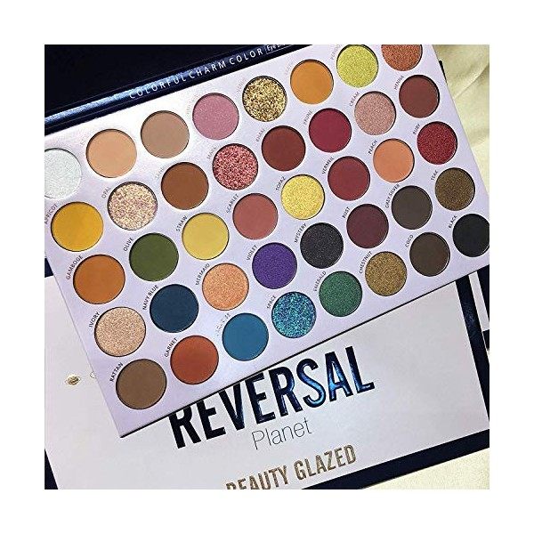 Beauty Glazed 40 Inverser la couleur Palette de fard à paupières Planet Maquillage des yeux Imperméable Minérale Poudre brill