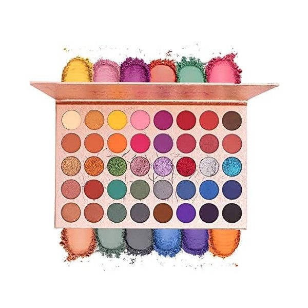 40 couleurs brillantes palette de fard à paupières poudre de fard à paupières Portable Shimmer Glitter Matte Eye Maquillage p