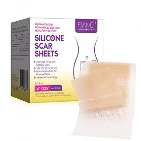 Pansement Silicone Cicatrice Pour les Cicatrices Causées par la Césarienne, la Chirurgie, les Brûlures, les Chéloïdes, lacné