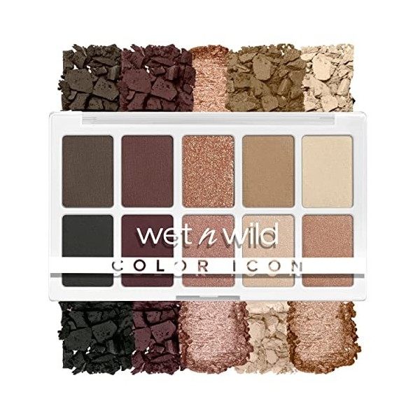 wet n wild, Palette 10 Nuances Color Icon, Palette de Fards à Paupières, 10 Couleurs Richement Pigmentées pour un Maquillage 