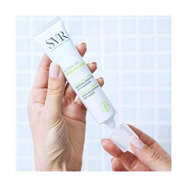 SVR Sebiaclear Active Hydratant Gel - Traitement anti-imperfections, 40 ml Crème Jour et Nuit
