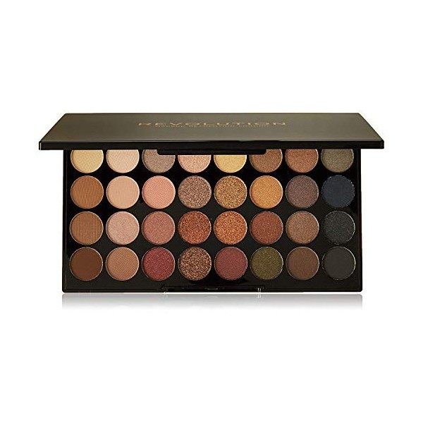 Maquillage Revolution Ultra - Palette 32 ombres à paupières - Brillants et Mats Nudes - Flawless