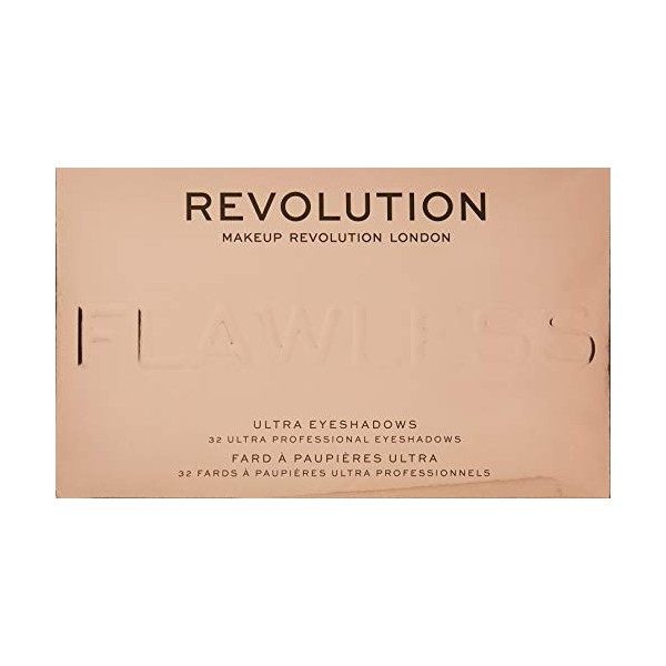 Maquillage Revolution Ultra - Palette 32 ombres à paupières - Brillants et Mats Nudes - Flawless