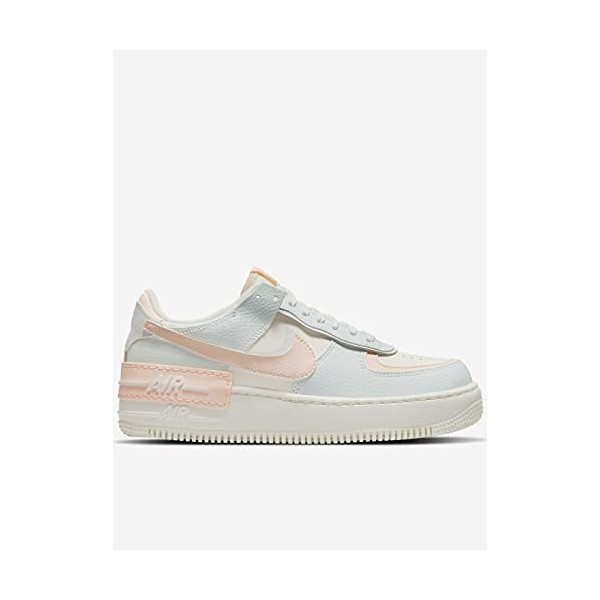 Nike Air Force 1 AF1 Low Shadow CU8591-104 Voile pour femme Vert/beige, Sail/Teinte verte/pourpre, 42.5 EU