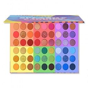 UCANBE 54 couleurs fard à paupières 6 en 1 paillettes scintillantes palette de maquillage mat look vif ombre à paupières poud