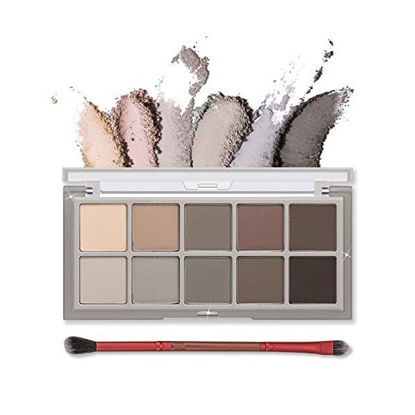 Erinde 10 Colours Eyeshadow Palette - Matte Shimmer Glitter Eyeshadow, Ultra Blendable, Highly Pigmented, Natural Looking Kor