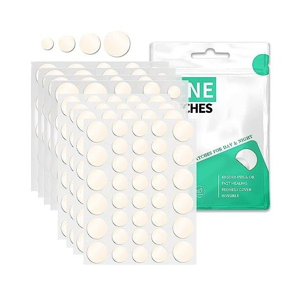 264 Patches Bouton Hydrocolloïdal Patch Puissant Pimple Patch Appliquer Jour et Nuit 2 en 1 Patch Point Noir Invisible Imperm...