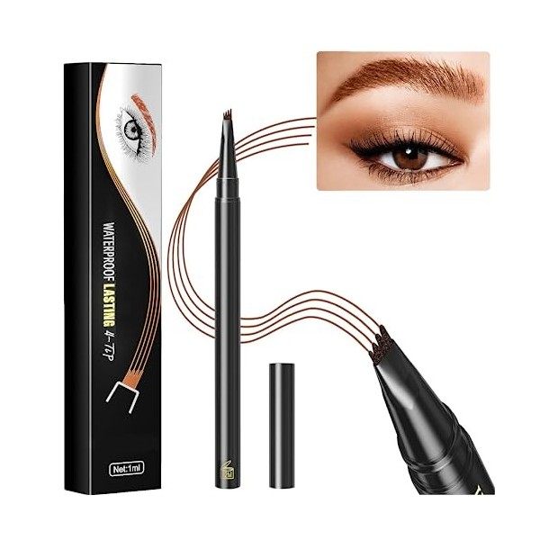 HOUSN Crayon Sourcil, Crayon à sourcils Microblading, Crayon à Sourcils Liquide, Crayon Imperméable, Sourcil Avec Pointe Micr