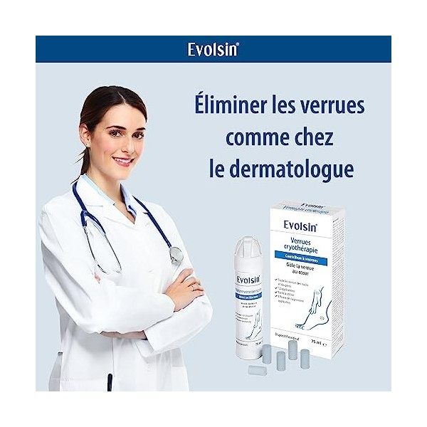 Evolsin® Verrues en Spray pour Verrues Communes & Verrues Epineuses I Verrues Glaçage hygiénique & sûr I Efficacité cliniquem