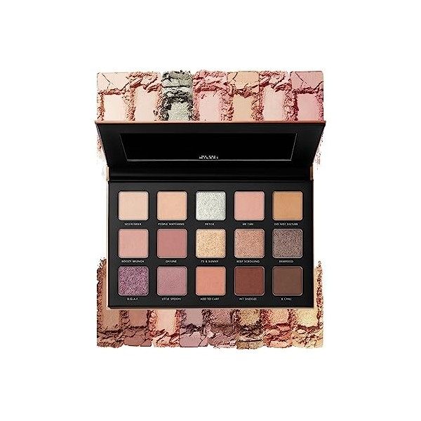 Milani Gilded Nude Hyper Pigmented Eyeshadow Palette - 15 Natural Looking Makeup Eyeshadow Colors for Your Everyday Look