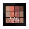 NYX Professional Makeup Palette de Fards à Paupières - Ultimate Multi-Finis - Warm Rust